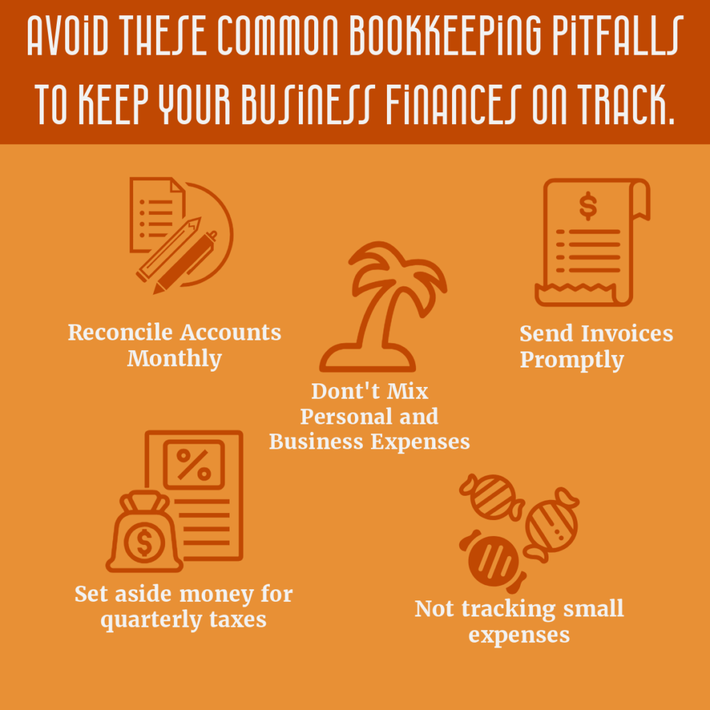 Bookkeeping mistakes infographic